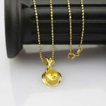 Rose Gold Plated 925 Silver Chain Oval Pink Cubic Zircon Pendant Necklace(P06)