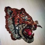 Fashion Embroidery Custom Patch Pearl Self Adhesive Printed Gold Glitter