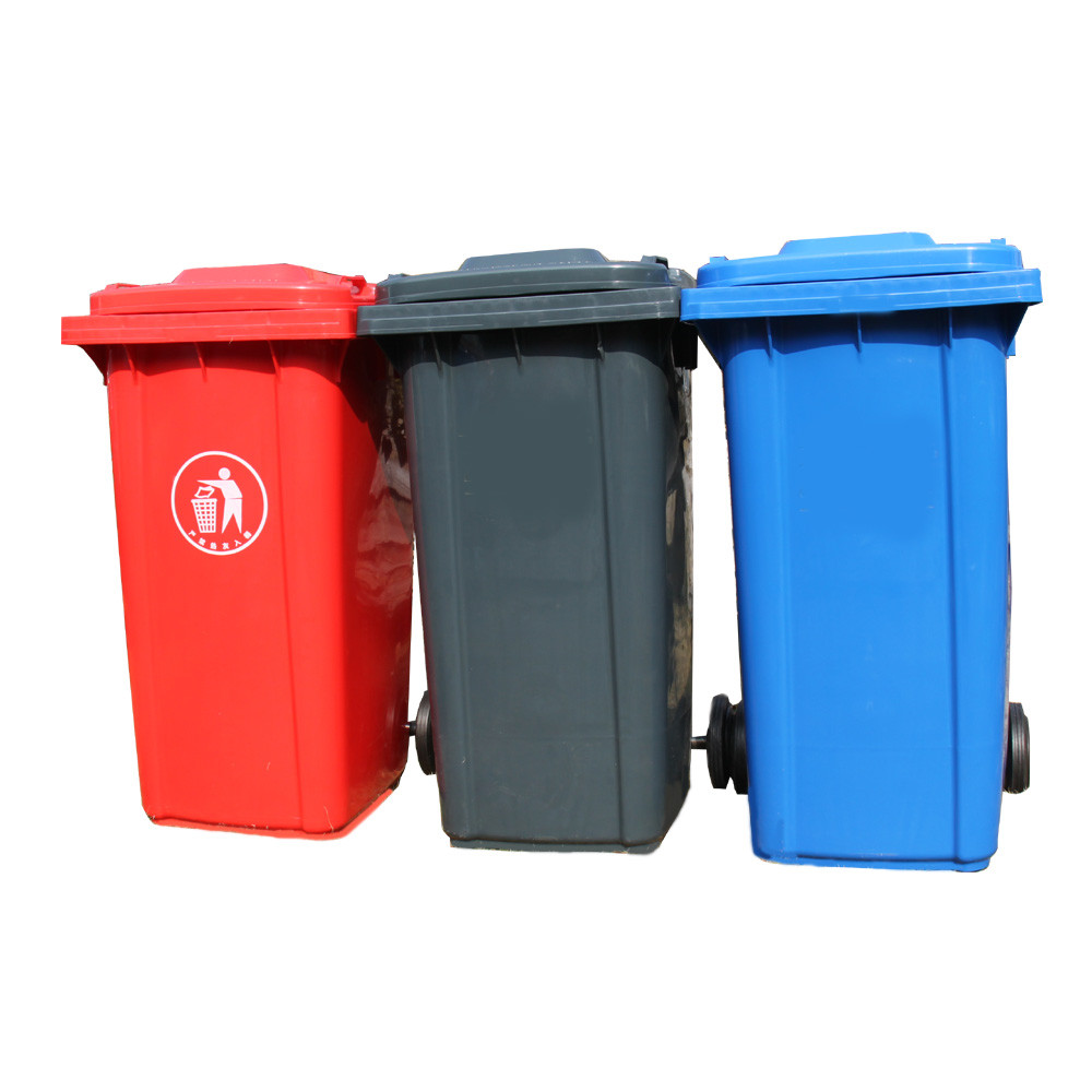 Plastic dustbin trash can 120l outdoor garbage trash bin garbage bin waste