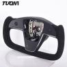 Buy cheap Black Square Sports Model 3 Alcantara Steering Wheel ODM OEM from wholesalers