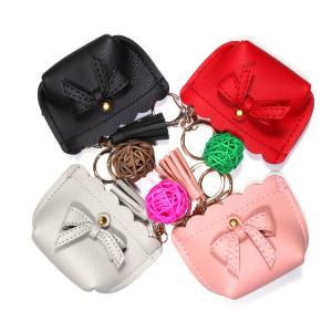 Wholesale Bowknot Ornament 9.5cm Small Zipper Pouch Keychain Polyester from china suppliers
