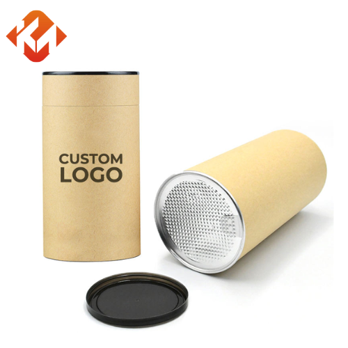 Easy Open Food Grade Dog Cat Round Cylinder Container Can Box Airtight Pet Food Paper Tube Packaging Biodegradable Custom Logo