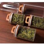 Food Storage Container High Borosilicate Glass Kitchen Jar with Wooden Bamboo