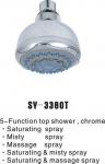 Luxury chromed plastic 5-Function water saving shower head