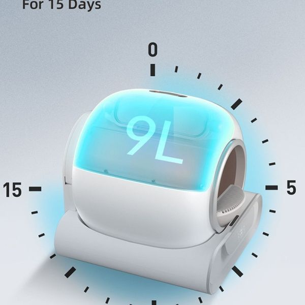 Electric Cat Litter Box Odor Control Pet Hair Resistance Night Light App Control