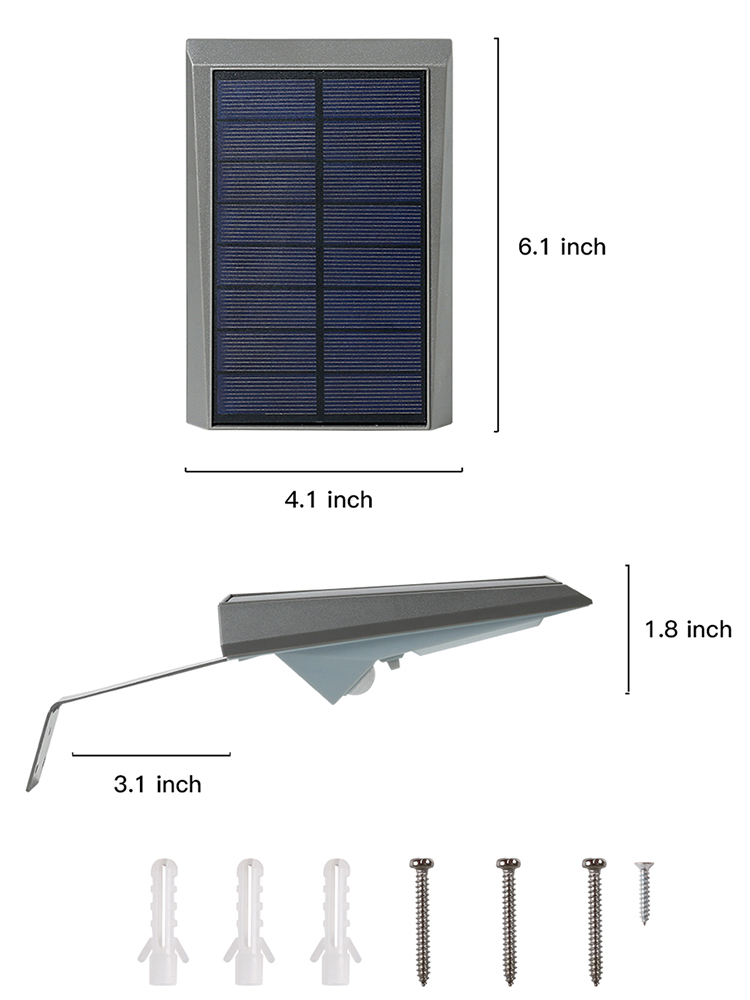 Solar LED Street Light Lamp Motion Sensor Outdoor Waterproof Garden Wall Mount Light