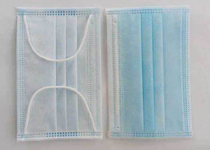 Anti Bacteria Disposable Non Woven Face Mask , 3 Ply Earloop Medical Mask