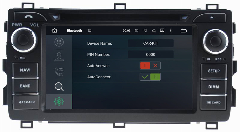 Ouchuangbo car radio multimedia android 7.1 Toyota Auris 2008-2011 with gps navi DDR3 2GB bluetooth music