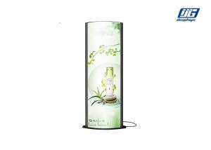 Wholesale Curved Black Snap Frames Wide Display Angle Illuminated Poster Floor Stand from china suppliers