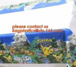 Custom Printed Plastic Waterproof Halloween Table Cloth, custom printed plastic