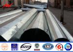 Distribution Line Electrical Power Pole 10m Wall Thickness 3mm Galvanized Steel