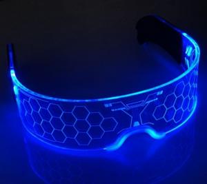 China Led Glasses El Wire Neon Light Up Visor Eyeglasses Bar Party Eyewear on sale