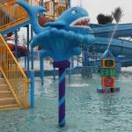 Spray Water Game For Kids , Cartoon Style Fiberglass Aqua Park Equipment For