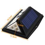 24 LEDs Solar Powered LED Wall Light , Emergency Solar Outdoor Wall Lights