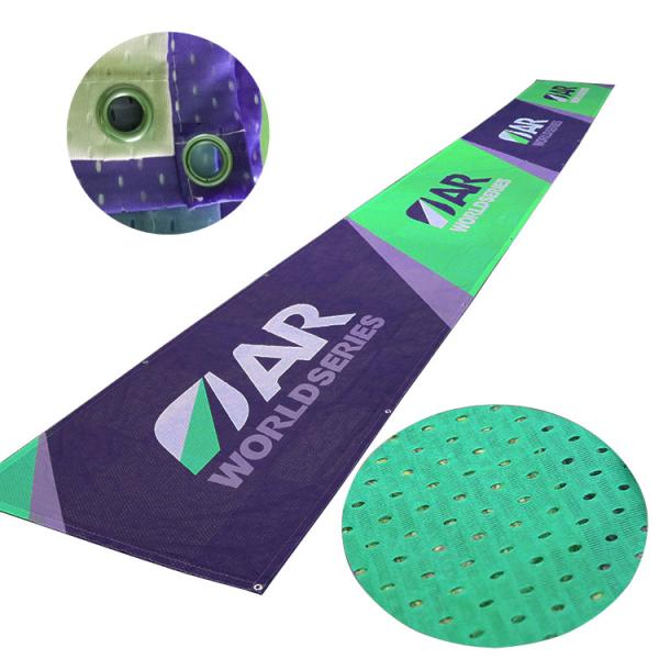 Advertising Fence Mesh Banners , Mesh Building Banners Hanging Heat Transfer