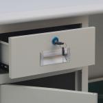 ISO9001/ISO14001 Certified Modern Stainless Steel Computer Desk with Lockable