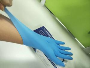 Wholesale Surgical Blue Nitrile XL 100Pcs Disposable Protective Gloves from china suppliers