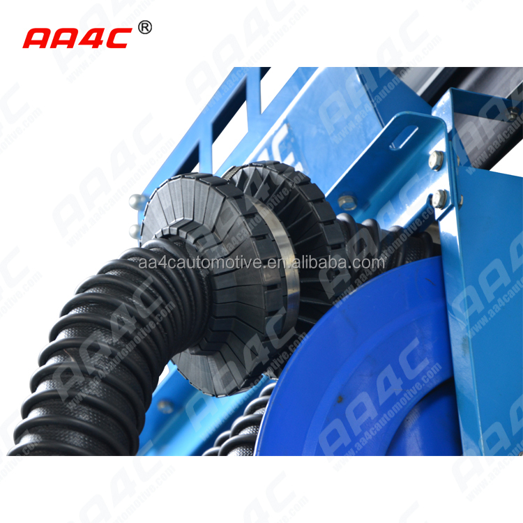 AA4C car exhaust extracting system auto vehicle exhaust manual sliding tumbler hose reel control manually