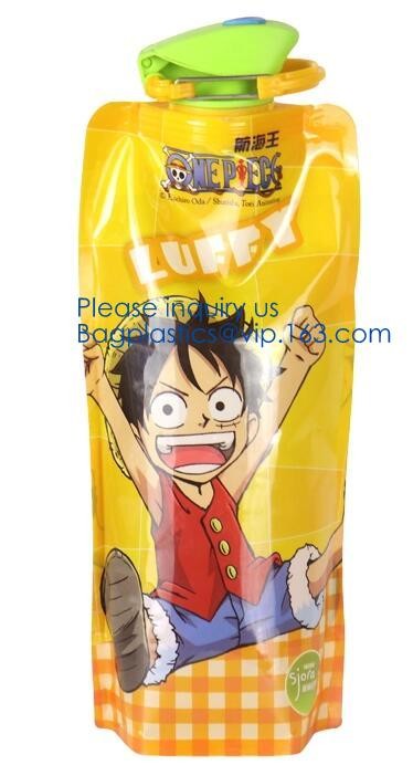 Custom Reusable Juice Food Packaging Plastic Bag Alcohol Drink Wine Spout Pouch Bag,liquid spout pouch/wine drink juice