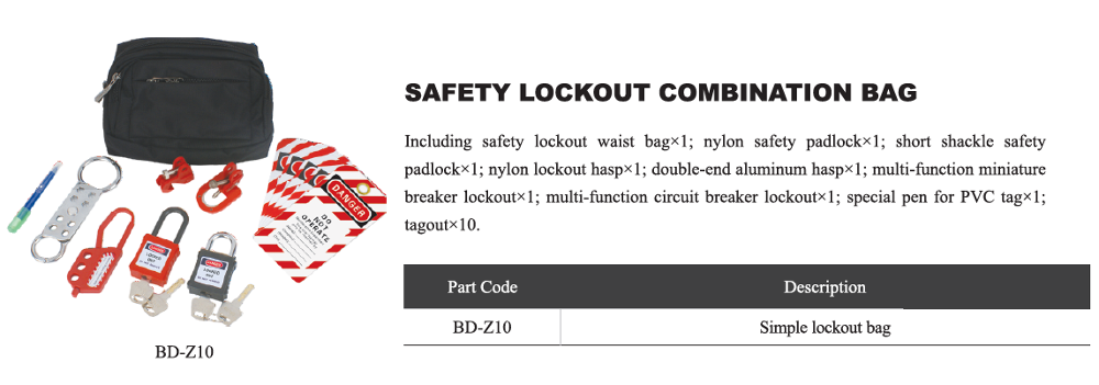 Departmental Lock Out Tag Out Kits , Safety Lockout Combination Bag
