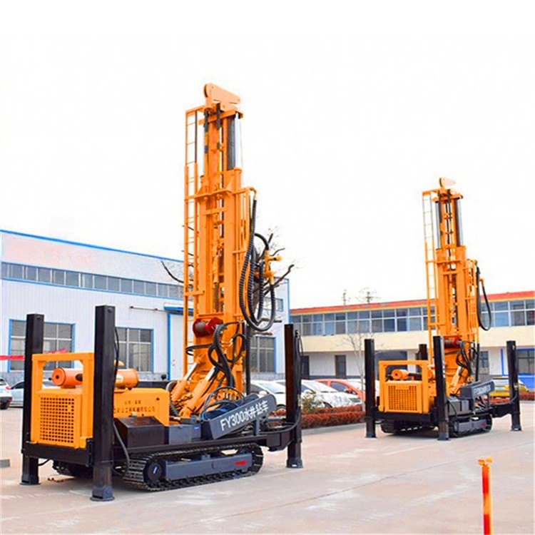 6.6m Tower Steel Crawler Water Well Drilling Rig 280 300 350m