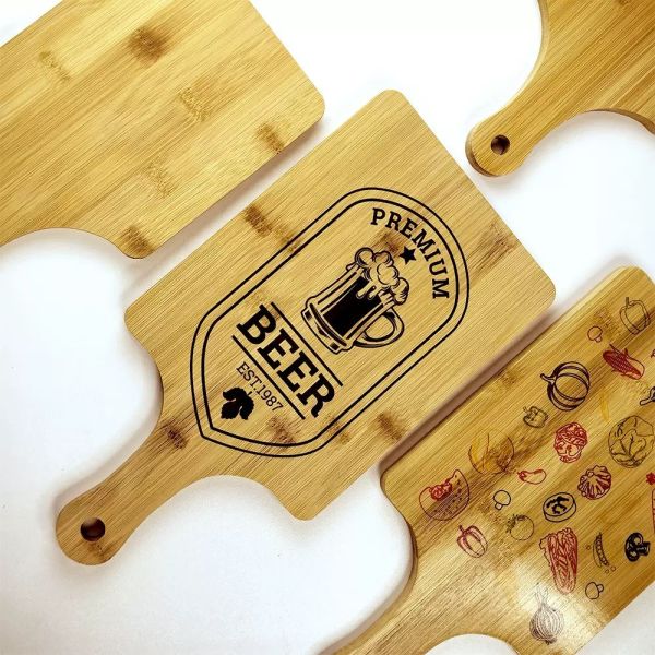 Home Use Blank Wooden Sublimation Steak Boards DIY Photo Design Pizza Boards