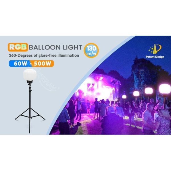 4500lm 7800lm Tripod Work Lamp 60W Balloon Light Tower For Events