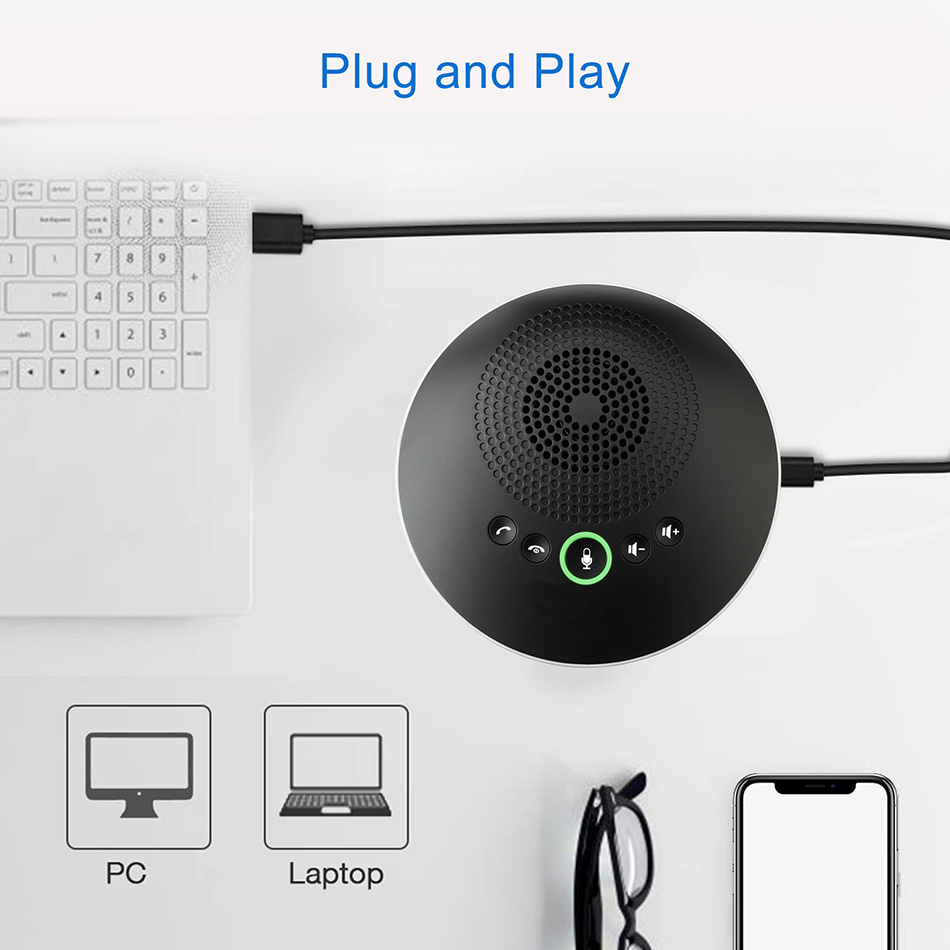 Omnidirectional Speakerphone USB Plug and Play