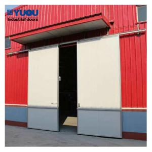 Wholesale Manual Heavy Duty Sliding Doors Industrial Exterior Metal EPDM 28m/s Windproof from china suppliers