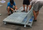 Transport Cargo Collapsible Wire Containers Hot Dipped Galvanized Stacking 4