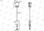 Ø 1.2 Mm Stainless Steel Wire Light Hanging Kit Swivel Adjustable Cable Gripper