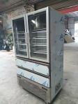 Upright Refrigerator 2 Glass Door For Freezer 2 Drawers For Chiller For Kitchen