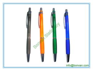 Wholesale clear barrel promo customized logo ball point pen from china suppliers