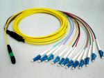 12 Core MPO Fiber Optic Patch Cord Single Mode And Multimode Fiber Optic Cable