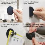 Magnet Removable Ferrous Nano Gel Pads Round Shape DIY Self Adhesive