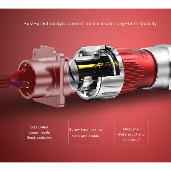 CNLINKO M20 Male Female Electrical 220V 500V Plug and Socket 12 Pin Wire Connector Waterproof Power signal Connector