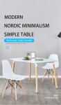 Modern 49.6lbs Minimalist Dining Table 29.53inch High Beech Wood Leg