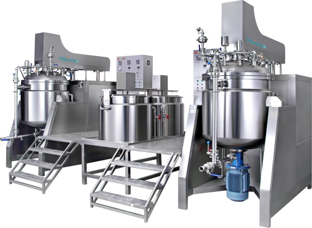 50L-2000L Cosmetic Emulsifier Mixer With Vacuum System Heating