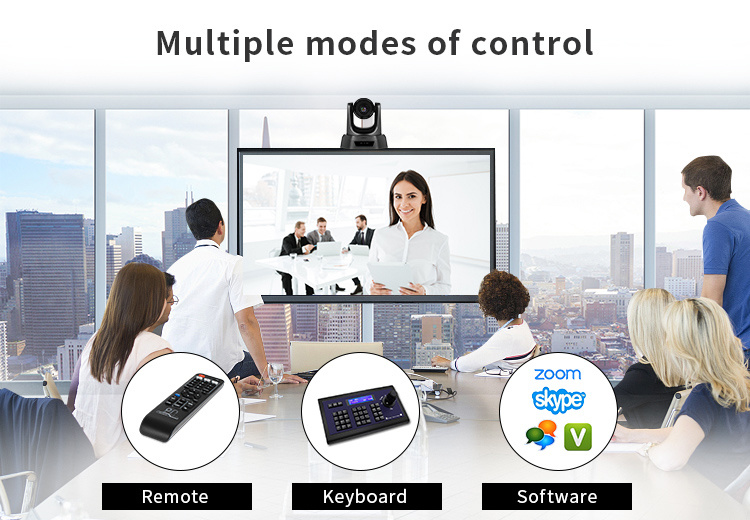 Tongveo Nv20A HD 1080P PTZ Conference Camera 20X Zoom USB Conference Cam HDMI and SDI Output Simultaneously for Big Meeting Rooms