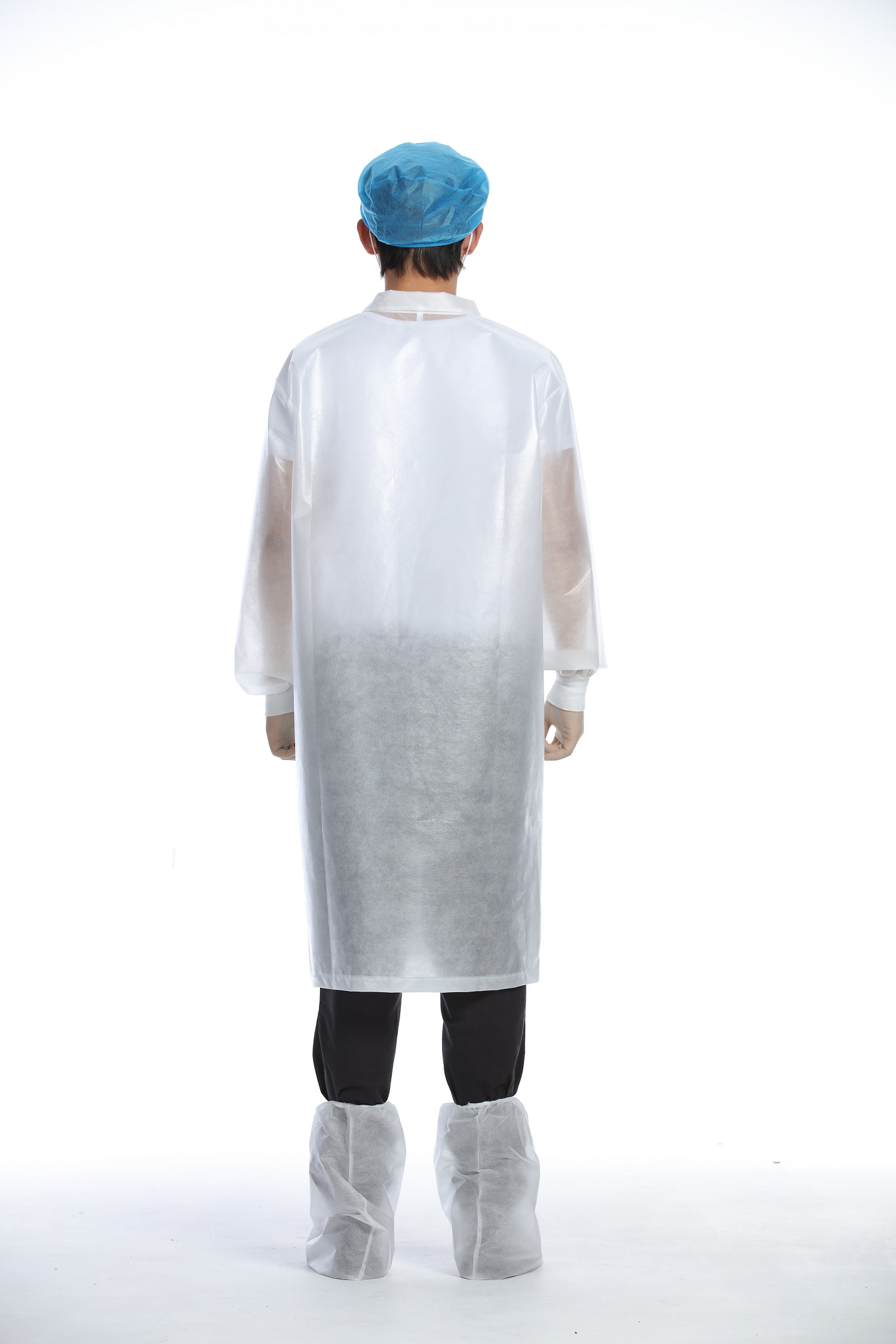 Nonwoven Colorful Disposable Lab Coat With Hook & Loop Pocket