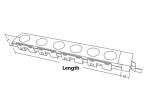 19.2W/M 24VDC Wall Washer LED Strip Flexible SS 1779Lm For Pillar