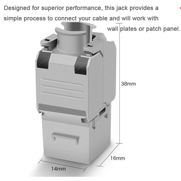Rj45 180 Degree Shielded Stp Ftp Zinc Alloy Keystone Jack Module Tool Free