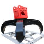 8t Excavator Attachments Scrap Grab , 1575mm Hydraulic Rock Grab