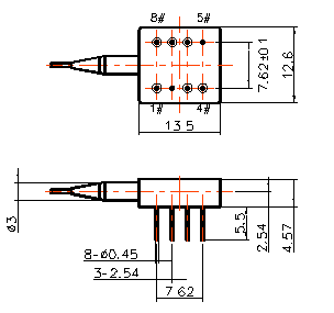 Compact PIN Field Effect Transistor High Sensitivity For Fiber Optic Gyroscope