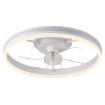 20 Inch Flush Mount Ceiling Fan Light , Bedroom White Fandelier Ceiling Fan With