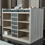 18mm Glass Door Modern Wardrobe Closets With Drawers