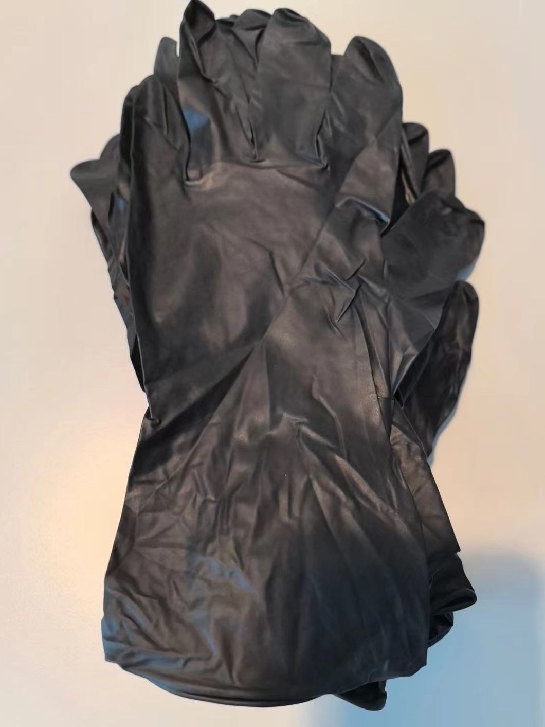 Wholesale Disposable Industrial PPE Safety Pure Black Nitrile Work Gloves