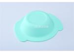 Light Green Silicone Baby Feeding Bowls , Soft Silicone Baby Plate Easy Wash