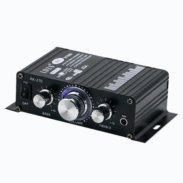 AK-270 12V Small Power Bluetooth Audio Amplifier 2.0 Channel Output HIFI Mini