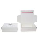 Rectangle White Corrugated Mailer Boxes Zipper Cardboard Box For Gift Packaging